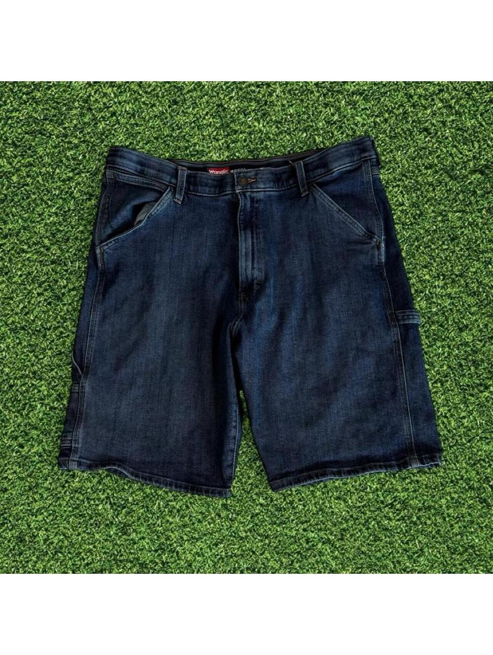 Vintage Wrangler Carpenter Navy Blue Denim Shorts Size 34